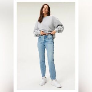 Good American Good Vintage Low Natural Fray BLUE871 Wash